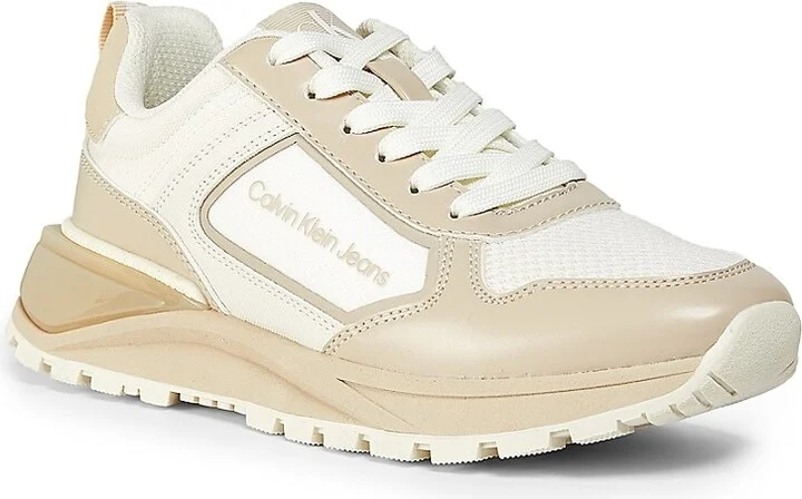 40MM Mixed-Media Lace-Up Sneakers - Image 2