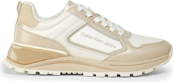 40MM Mixed-Media Lace-Up Sneakers