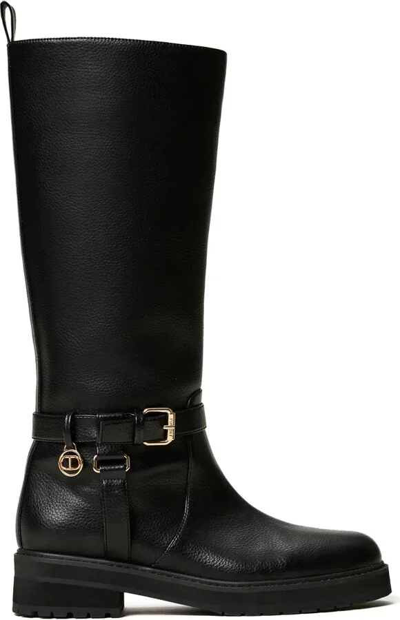 40mm Oval T leather boots