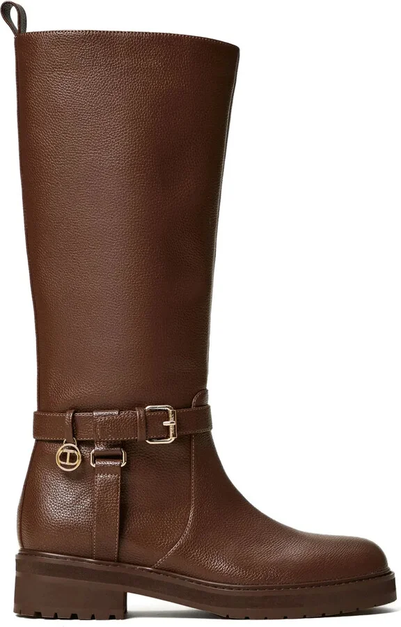 40mm Oval T leather boots
