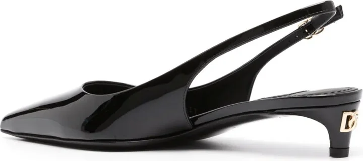 40mm Patent Slingback Pumps - Image 3