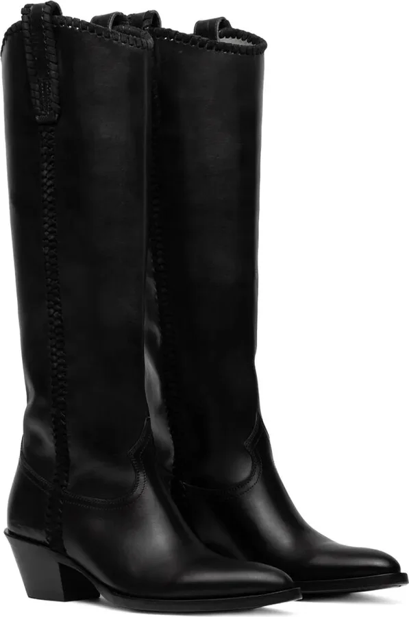 40mm Pointed-Toe Leather Boots - Image 2