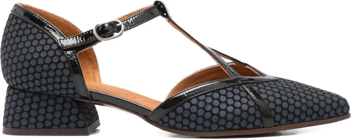40mm polka-dot T-bar pumps