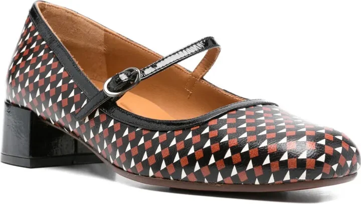 40mm Reni geometric-pattern pumps - Image 2