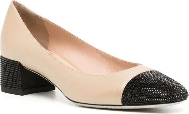 40mm Rhinestone-Embellished Leather Pumps - Image 2
