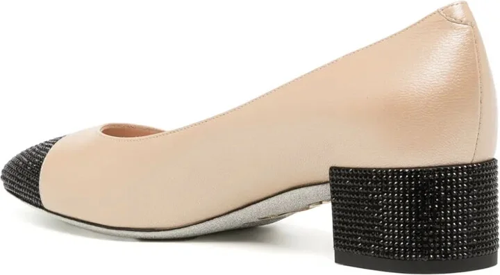 40mm Rhinestone-Embellished Leather Pumps - Image 3