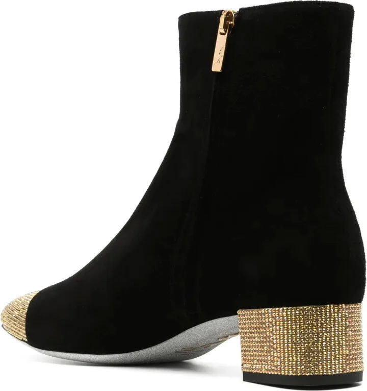 40mm Rhinestone-Embellished Suede Boots - Image 3