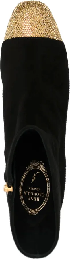40mm Rhinestone-Embellished Suede Boots - Image 4