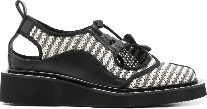 40mm Riviera striped interwoven sandals