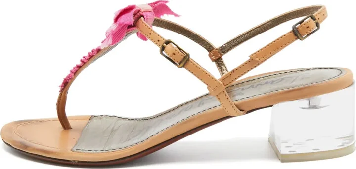 40mm Ruffled Thong Sandals