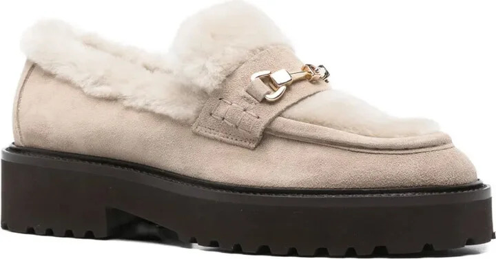 40mm Shearling Platform Loafers - Image 2