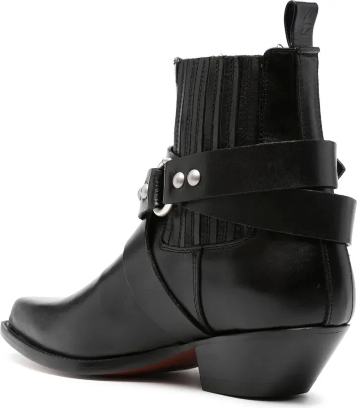 40mm Shiny Veal biker boots - Image 3