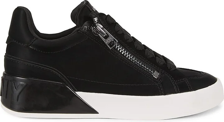 40MM Side-Zip Lace-Up Platform Sneakers