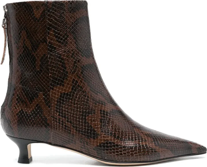 40mm Snake-Print Boots
