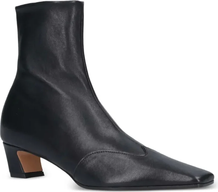 40mm Square-Toe Leather Boots - Image 2