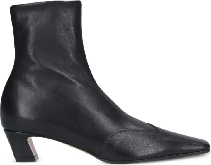 40mm Square-Toe Leather Boots