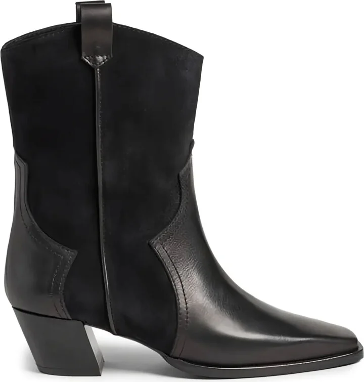 40mm Suede-Leather Cowboy Boots