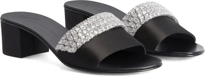 40mm Tesy rhinestone mules - Image 2