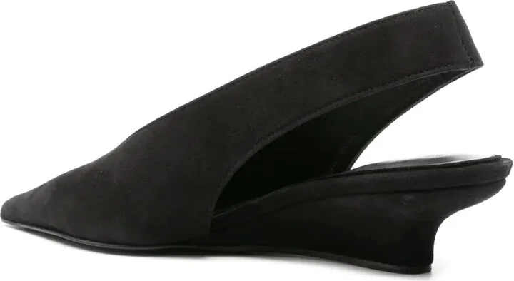 40mm The Suede Wedge-Heel slingback pumps - Image 3