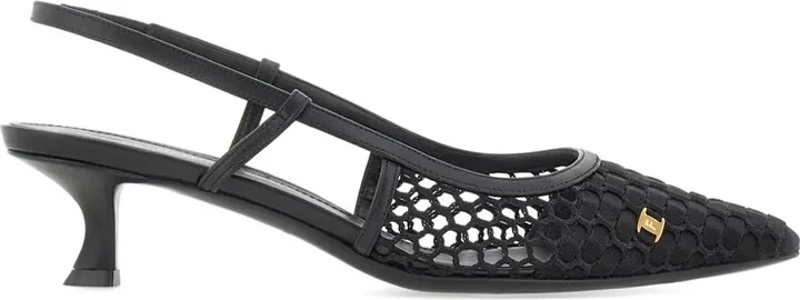 40mm Vara-appliqué slingback pumps
