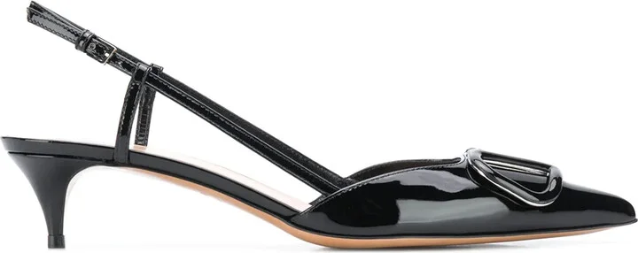 40mm VLogo Signature slingback pumps