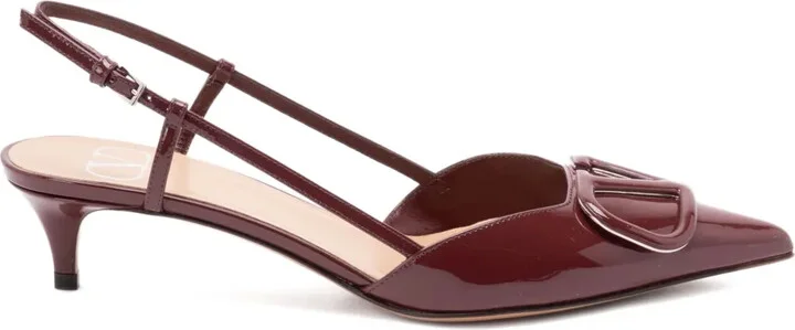 40mm Vlogo slingback pumps
