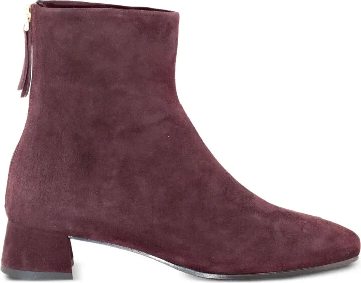 40mm Zip-Detail Suede Boots