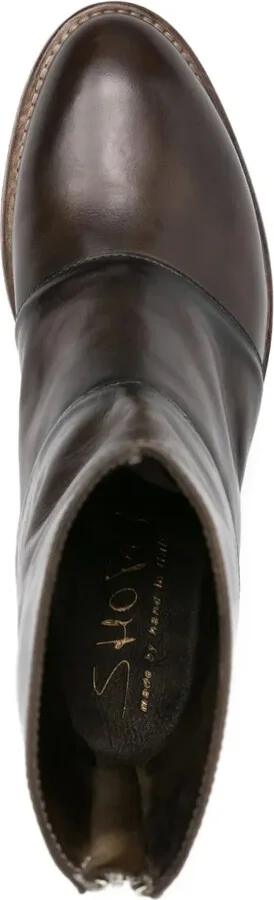40mm Zip-Up Panelled Leather Boots - Image 4