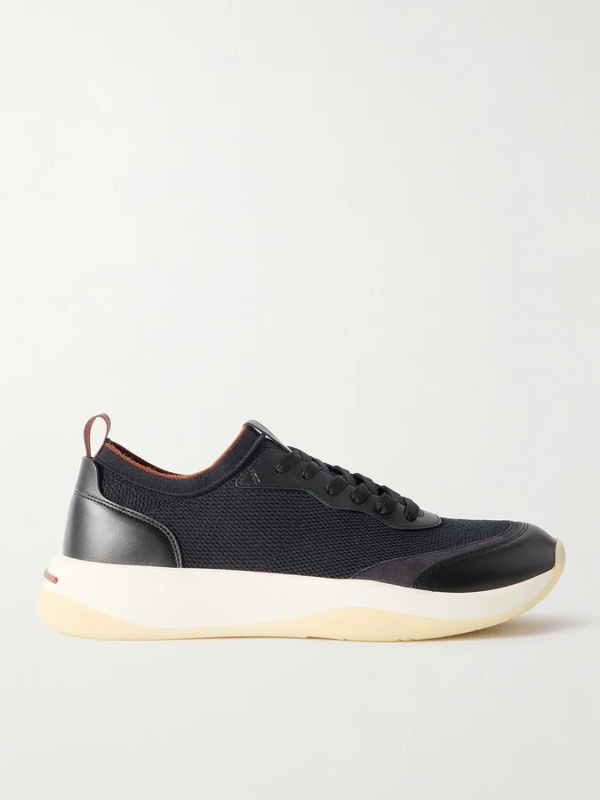 410 LP Walk Leather-Trimmed Wish® Wool Sneakers