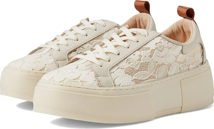 42 GOLD Glee Women's Shoes Cream Lace : 9 M, Leather