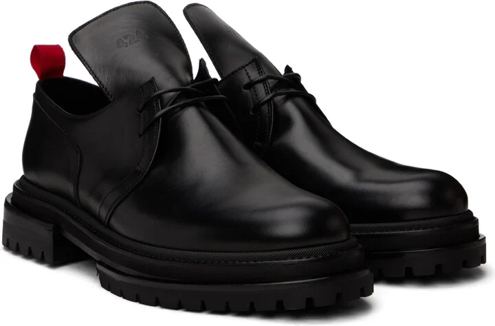 424 Black Embossed Derbys - Image 4