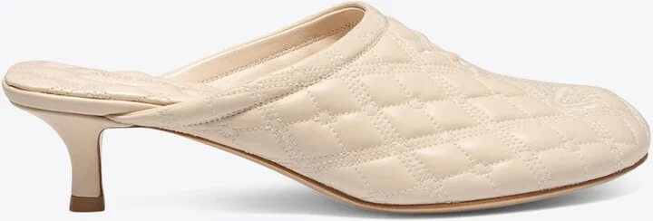 45 Embroidered Quilted Mules