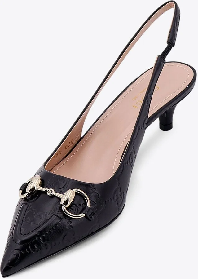 45 Horsebit Leather Slingback Pumps - Image 3