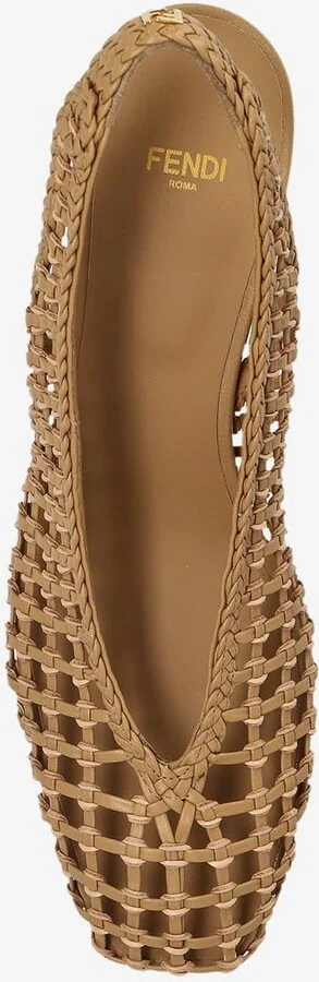 45 Woven Leather Slingback Pumps - Image 3