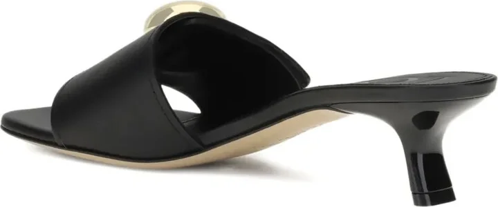 450mm Pebble-Embellished Leather Sandals - Image 3