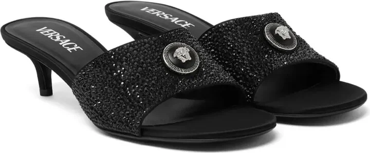 45mm Alia Medusa embellished mules - Image 2