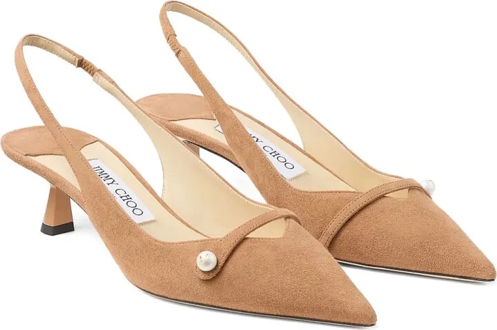 45mm Amita pearl-embellished slingback pumps - Image 2