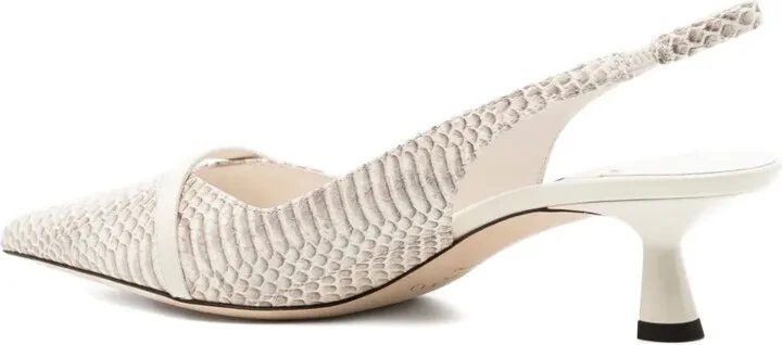 45mm Amita snakeskin slingback pumps - Image 3