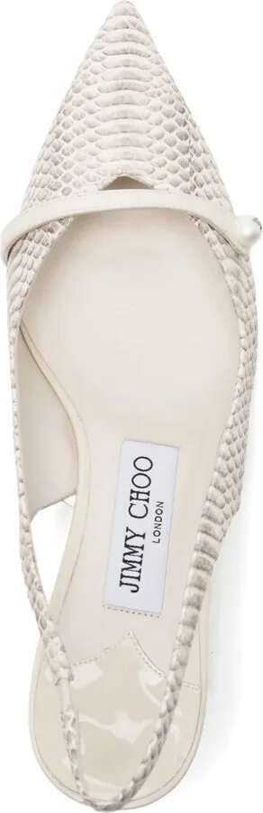 45mm Amita snakeskin slingback pumps - Image 4