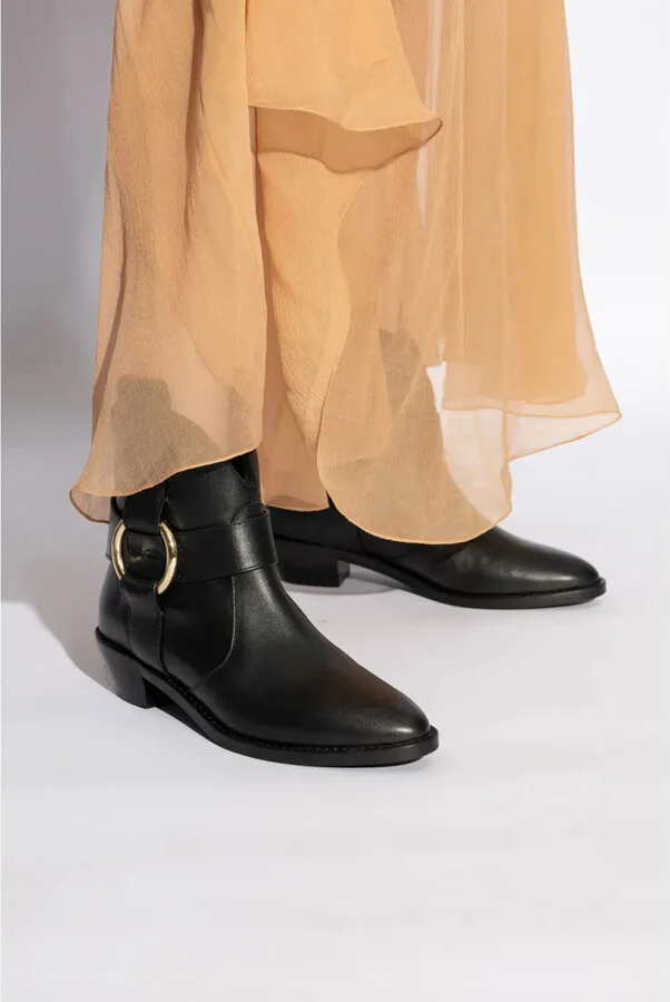 45mm Ankle Leather Boots - Image 2