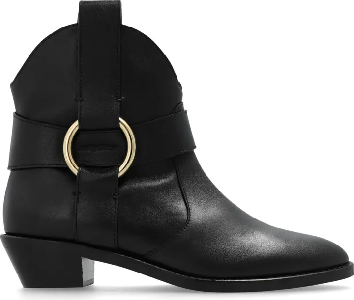 45mm Ankle Leather Boots
