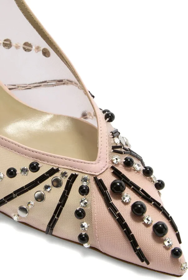 45mm Beaded Slingback Pumps - Image 4