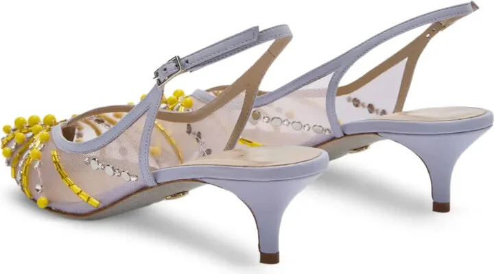 45mm Beaded Slingback Pumps - Image 3