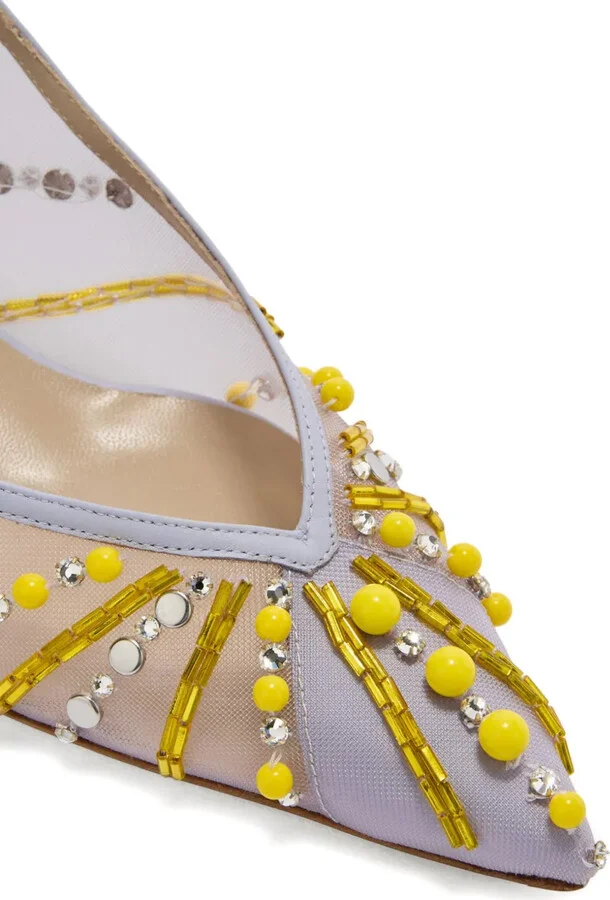 45mm Beaded Slingback Pumps - Image 4