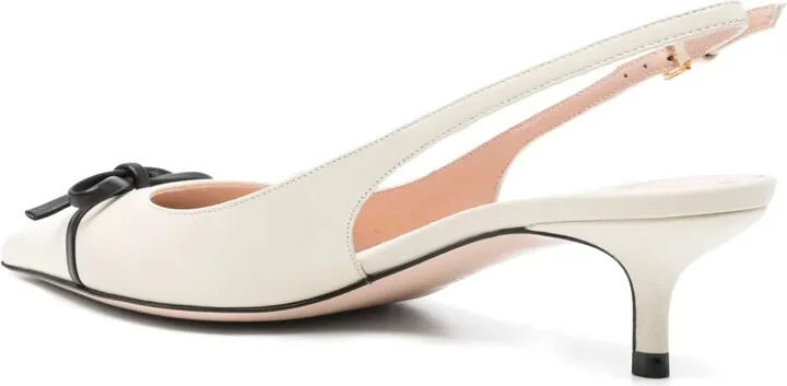45mm Bow-Embellished Slingback Pumps - Image 3