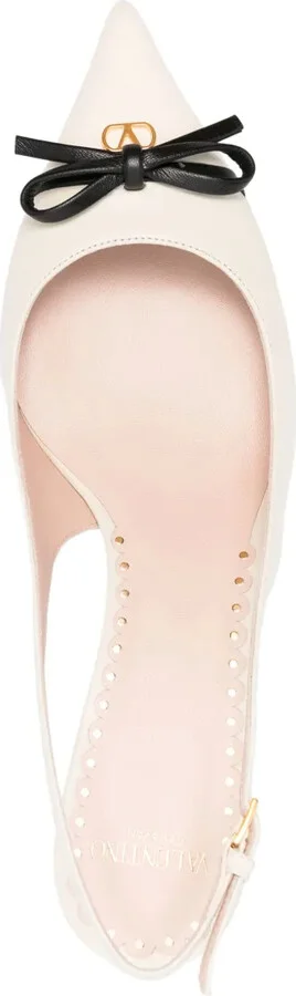 45mm Bow-Embellished Slingback Pumps - Image 4