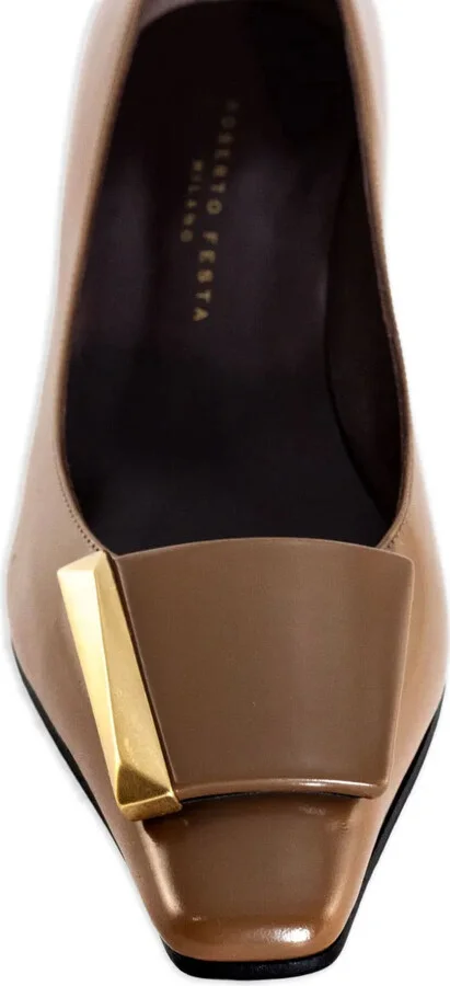 45mm Buckle-Detail Leather Pumps - Image 3