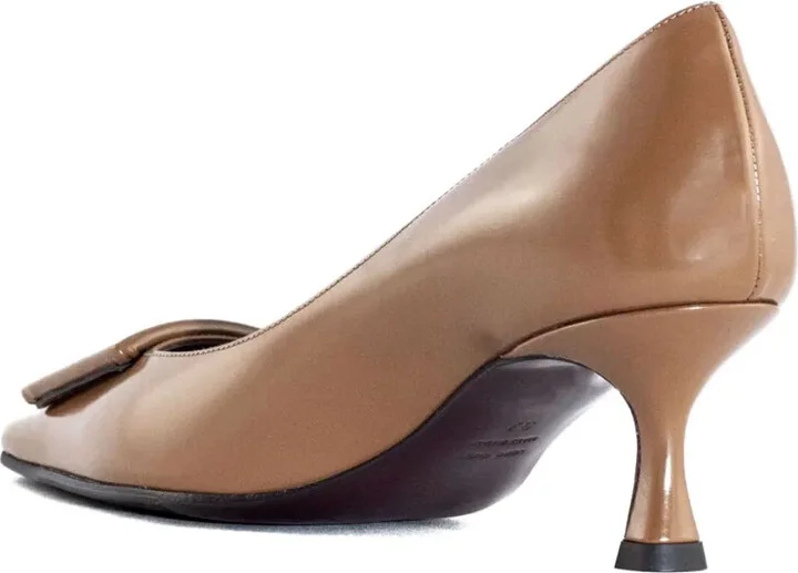 45mm Buckle-Detail Leather Pumps - Image 4