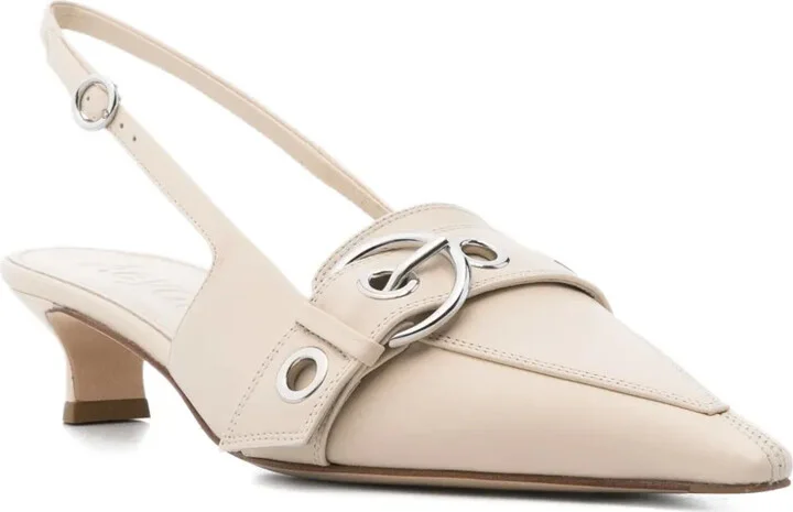 45mm Buckle Slingback Mules - Image 2