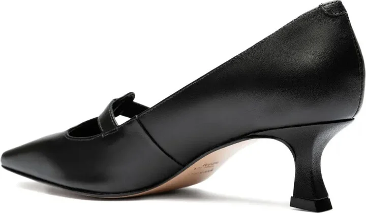 45mm Button-Detail Pointed-Toe Pumps - Image 3